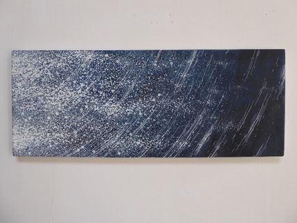  2016  SOUNDSCAPE II, Space, inkt op marmer, 74 x 29 x 2 cm