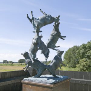 Luchtdans, brons, 140 cm h