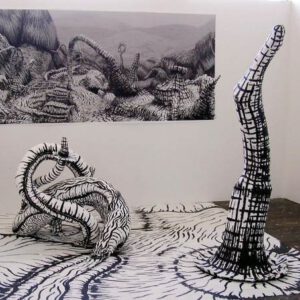 black white landscape