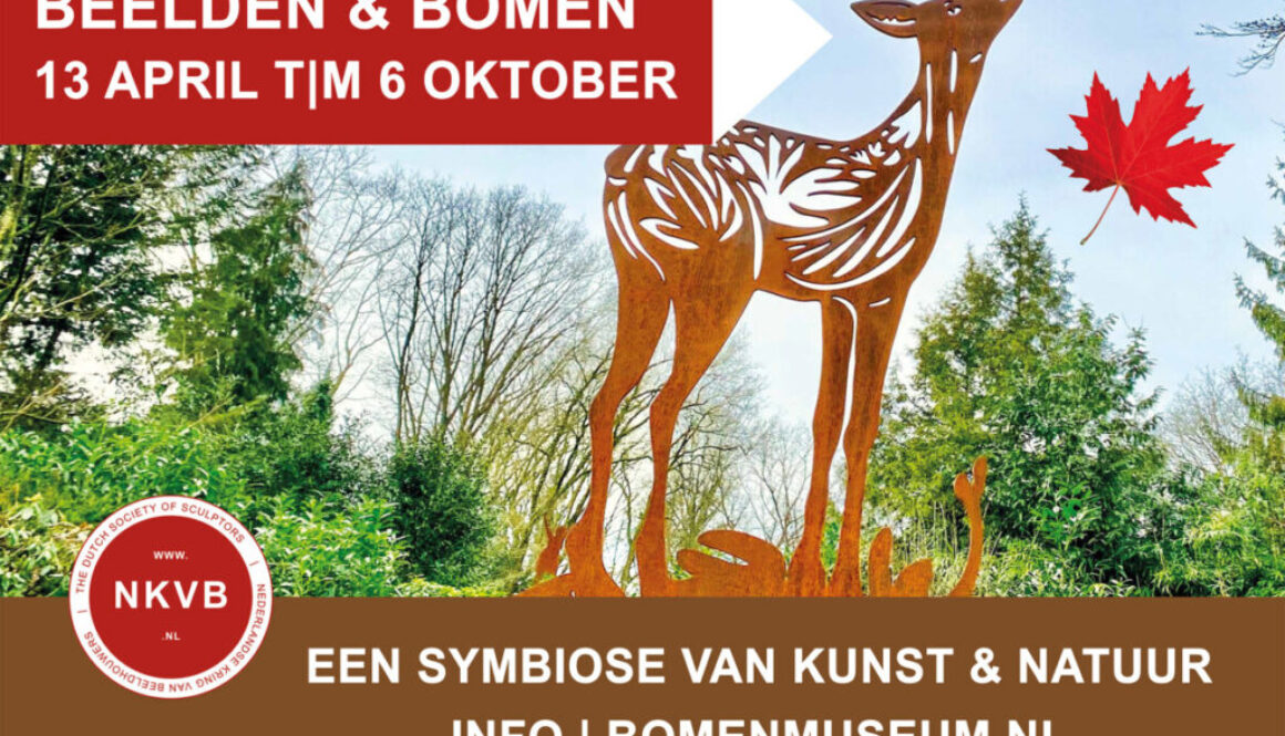 flyer Beelden & Bomen Bomenmuseum 2024