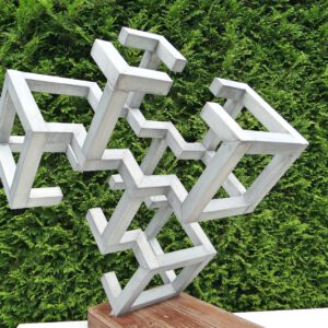 Diagonal Cubes, 2020, zink, afm. 120 x 80 x 100 cm