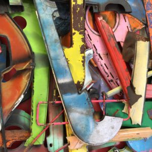 'Hollandse Schilderkunst', detail van de verzameling fietsonderdelen, door gebruikers geschilderd (2008-heden)