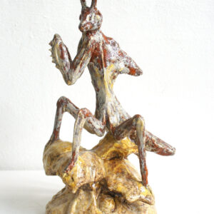 Bidsprinkhaan 2025, steengoed glazuur