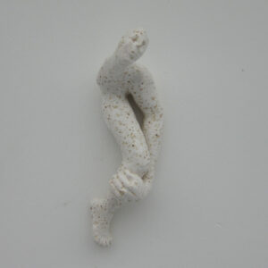 muurbeeldje Wit 2025 keramiek - 09x11x27cm